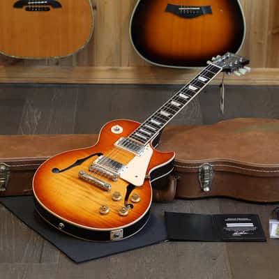 2014 Gibson Memphis ES-LP with Lollars Semi-Hollow Electric Guitar Figured Sunburst + COA OHSC image 1