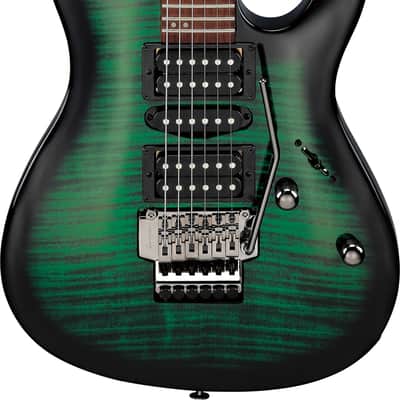 Ibanez KIKOSP3-TEB Kiko Loureiro Signature Electric Guitar 6-String - Transparent Emerald Burst image 4