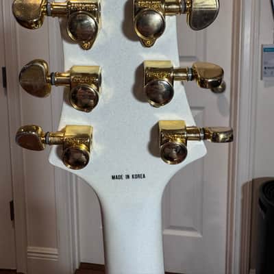 Greg Bennett LaSalle JZ-2 LTD Hollow Body Electric Guitar White Gold Bigsby Korea 2004 w/ Case image 6