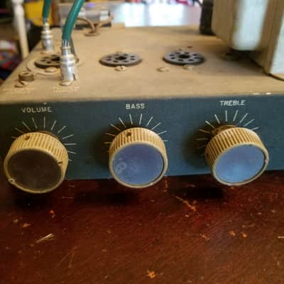 Knight rare 83SX234 10 watt mono tube amplifier 2E26 not 6V6 push pull 1955 - blue wrinkle paint image 4