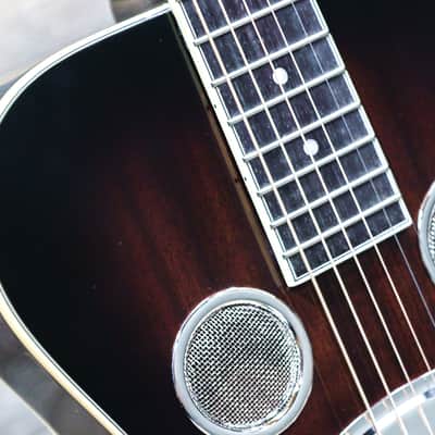 Recording King RR-36-VS Maxwell Roundneck Resonator Gloss Sunburst Guitar image 9