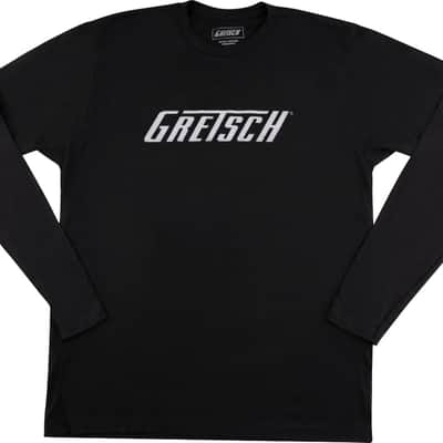 922-6747-406 Gretsch® Guitar Men's Long Sleeve Logo T-Shirt, Black, S image 1