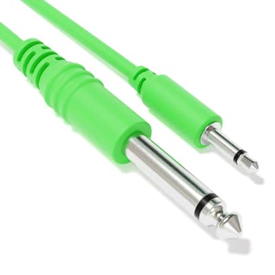 ExcelValley [Green | 200 cm - 78.74"] 1-Pack - Mono Patch Cables - TS 3.5mm 1/8" to 6.35mm 1/4" Eurorack Synth CV Gate image 4