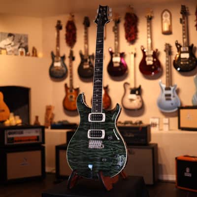 PRS SE Custom 24 Quilt Electric Guitar - Teal Black 4423 image 2