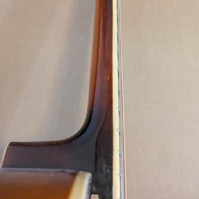 Vintage 1950s Huttl Archtop Acoustic Guitar with Hofner Tailpiece Germany image 12