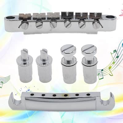 1 Set Silver Metal Tune-O-Matic Electric Guitar Bridge and Tailpiece for Enhanced String Stability, Replacement Electric Guitar Parts image 7