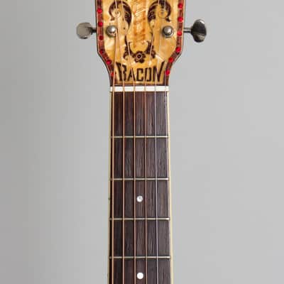 Bacon & Day Ne Plus Ultra Troubadour Arch Top Acoustic Guitar (1934), ser. #33895, period black hard shell case. image 5