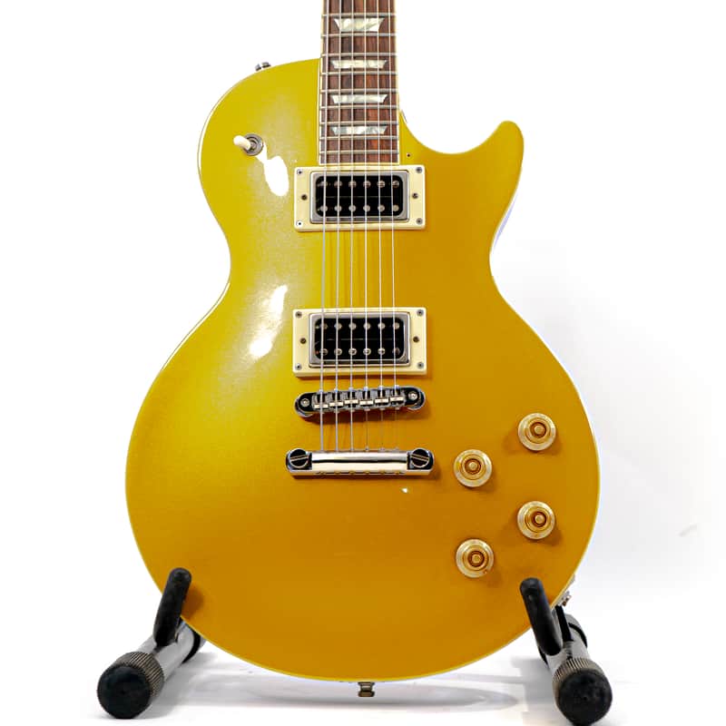 Epiphone Les Paul Standard GoldTop MIJ w/ Duesenberg Style Pickups, Pearloid Trapezoid Inlays, Schaller Strap Buttons image 1