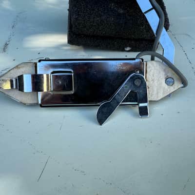 1960s JAX Soundhole Pickup for Acoustic Guitar Chrome GoldFoil Electric Pickup for Teisco Japan Vintage MIJ Menorm KG-1 PU image 2