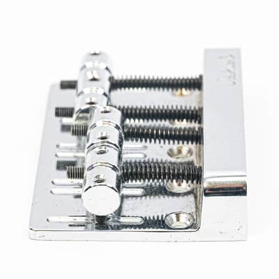 Jackson 4-String Bass Bridge Chrome 19mm Spacing with Mounting Screws image 4