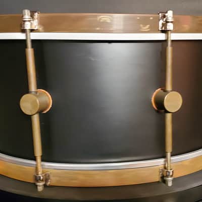 A&F Drum Co. Club Maple 6.5"x14" Snare Drum - Steam Bent Single Ply Maple Matte Black VIDEO !!! image 5