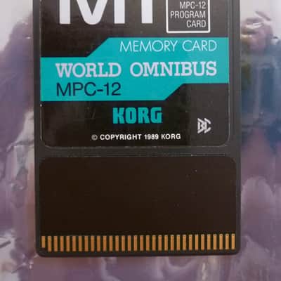 Tested Working RARE Korg MPC-12 World Omnibus Program Expansion ROM Memory Card OMNI BUS MPC12 for Vintage M1 Keyboard Synthesizer / M1R Rack-mount Synth module (Might also work with Korg T1 / T2 / T3??)
