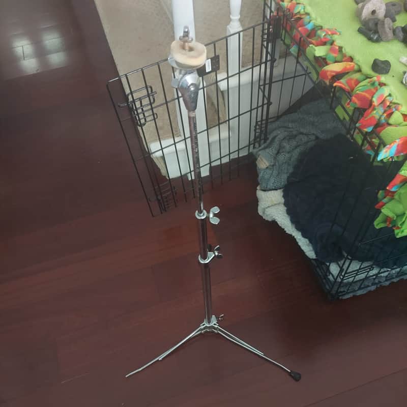 Ludwig Model 1400 Flat-Based Straight Cymbal Stand 1970s - Chrome image 1