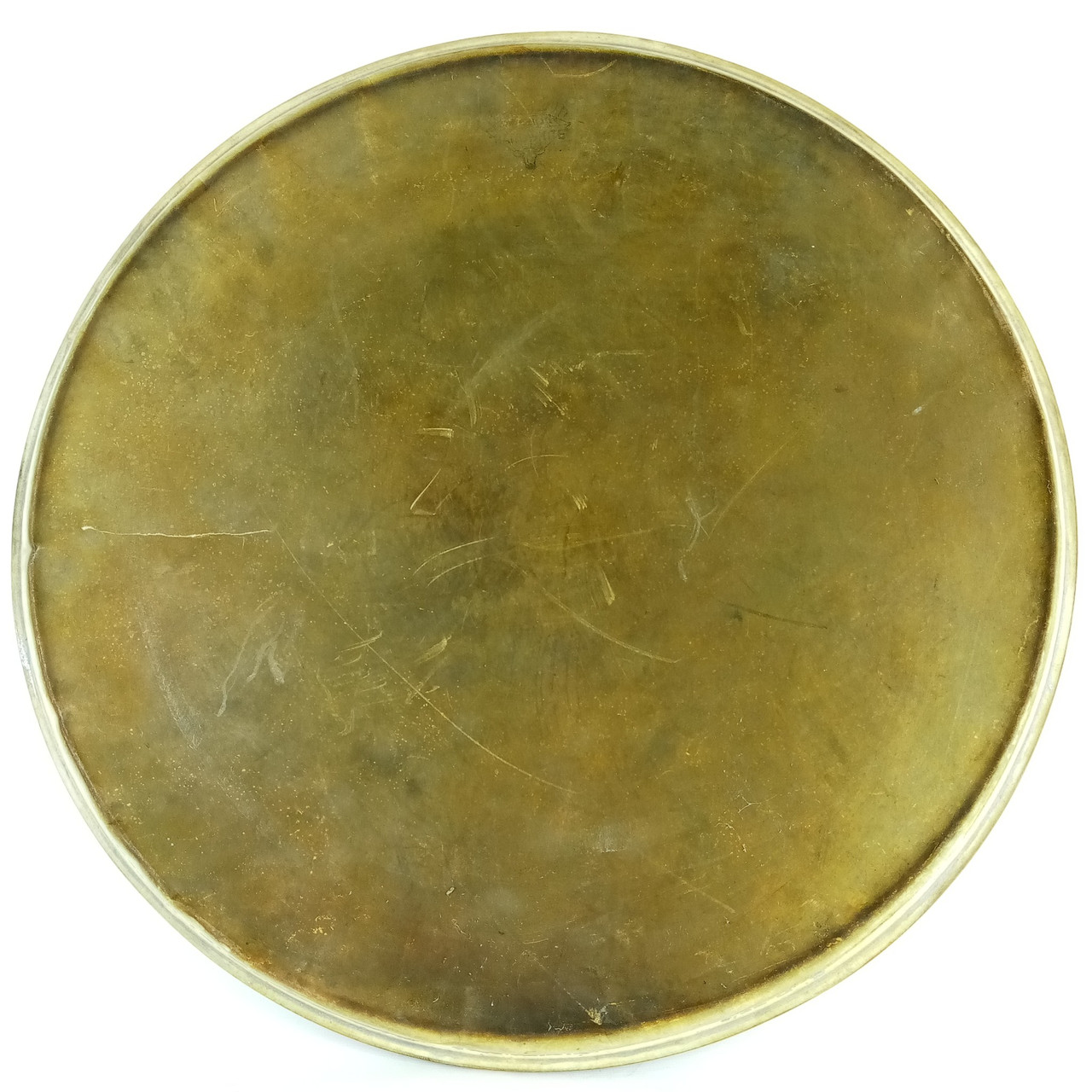 Leedy 18"Calf Skin Bass Drum Head Maple Flesh Hoop Superior Hardwhite Floor Tom — main photograph