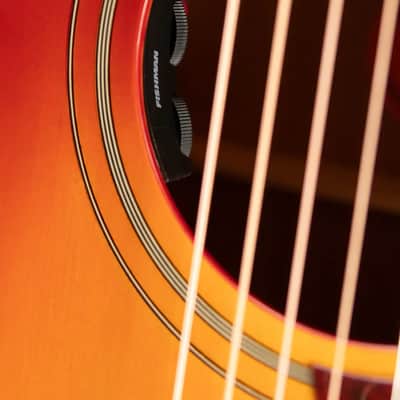 Epiphone Hummingbird Standard Acoustic/Electric Guitar - Cherry Sunburst with Gig Bag image 13