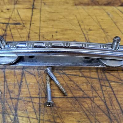 Vintage RARE 1965 Teisco Del Ray Electric Guitar Curved Radius Chrome Adjustable Bridge Luthier Parts image 1