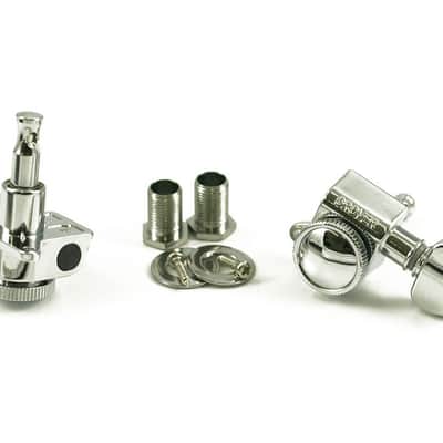 Grover 505C6 Mid-Size Roto-Grip Locking Rotomatic Tuners 6 In-Line, Chrome Finish image 4