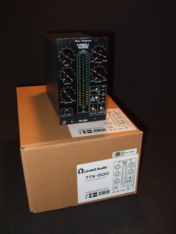 Lindell Audio 77X-500 Stereo Compressor / Limiter 500 Series Module 2010s - Black image 1