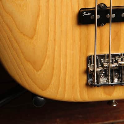 Fender American Deluxe Precision Bass Natural Ash Bass Guitar 2011 Pre-Owned image 9