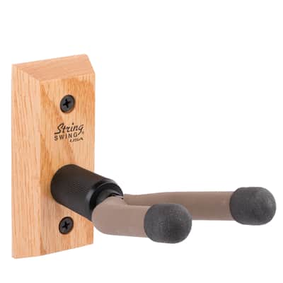 String Swing CC01B Oak Hardwood Wall Mount Banjo Hanger