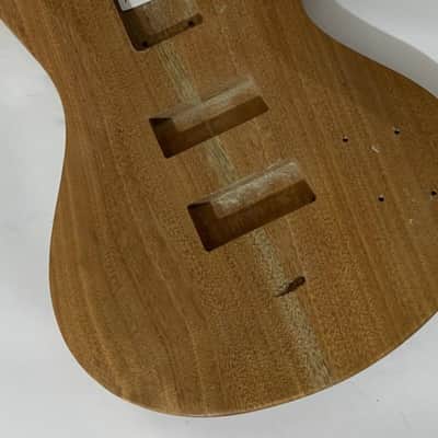 Solid Mahogany 4 String Bass Body image 6