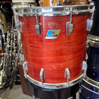 Ludwig 1970s mahogany 14 inch hanging floor Tom image 1