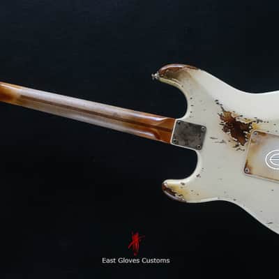 Fender Stratocaster Snowberry White Heavy Aged Relic by East Gloves Customs image 12
