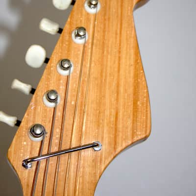 Vintage 1960's TEISCO Del-Ray ET-200 Tulip Sunburst Electric Guitar With Gig Bag image 13