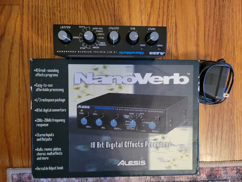 Alesis Nanoverb 18-Bit Digital Effects Processor 1990s - Black image 1