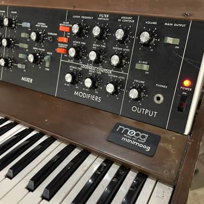 Moog Minimoog Model D 44-Key Monophonic Synthesizer 1971 - 1982 - Black / Wood image 2
