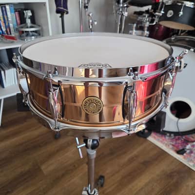 Gretsch G4160B USA Custom Bronze 5x14" 8-Lug Snare Drum image 2