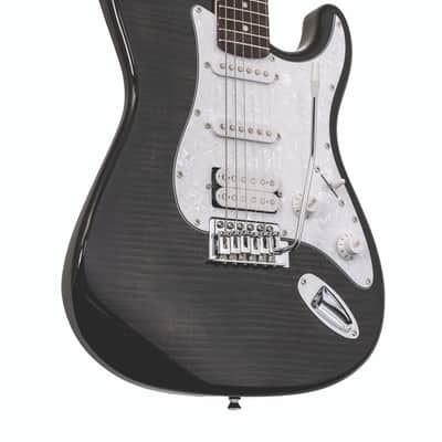 Washburn Sonamaster Deluxe Electric Guitar - Trans Trans Black (SDFTB-U) image 6
