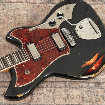 Novo Serus J - Bull Black Over '64 3-Tone Sunburst w/ Lollar Firebird Pickups image 18