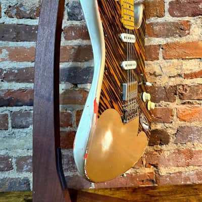 Lucky Town Customs Strat S-Style Electric Guitar w/ Planksound Custom Pickguard (2016 - Shoreline Gold) image 6