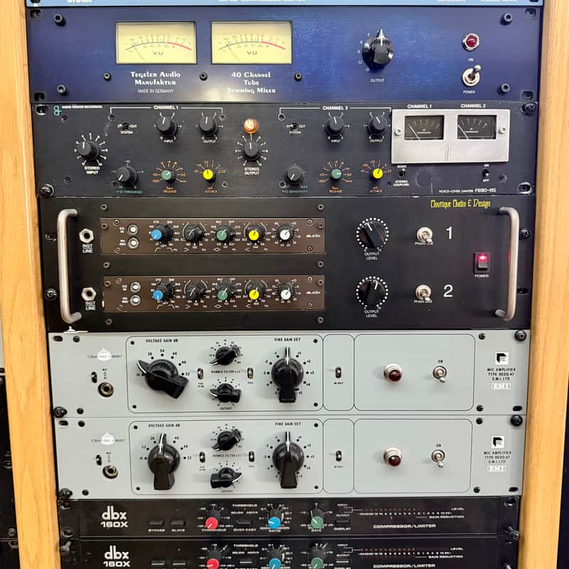 1970 Audix 35102 Micpre EQ racked channel pair Neve 33114