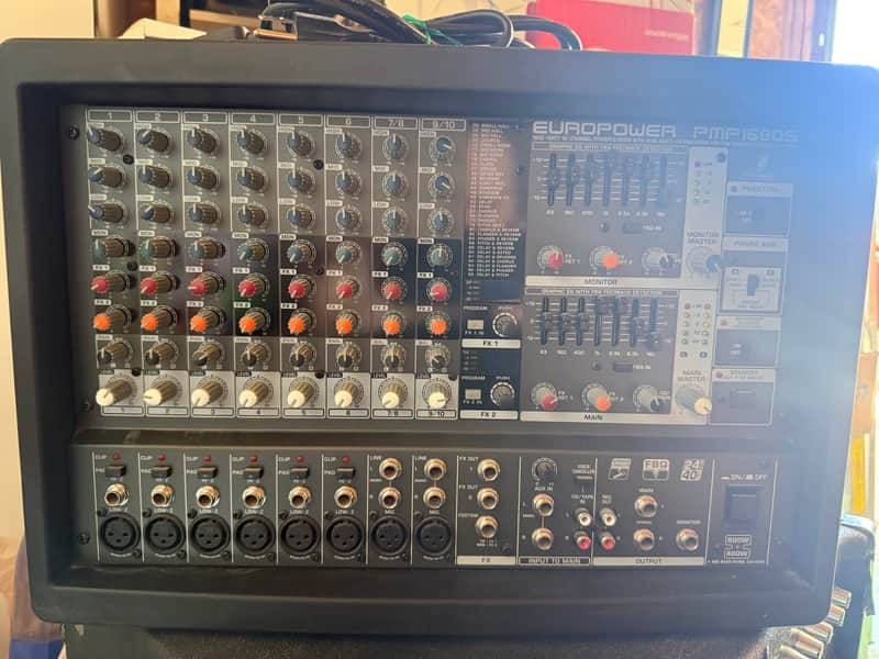 Behringer Europower PMP1680S 1600-Watt 10-Channel Powered Mixer 2010s - Black image 1