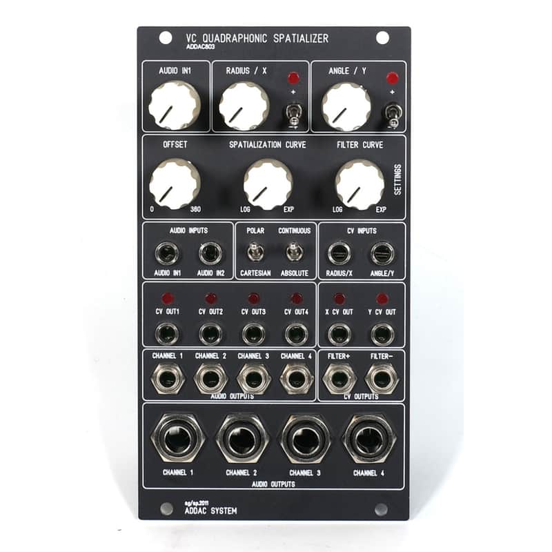 ADDAC System ADDAC803 VC QUADRAPHONIC SPATIALIZER 2011 - Black image 1
