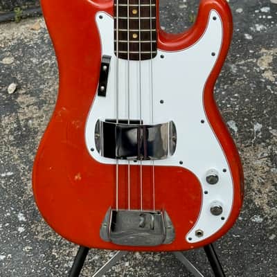Fender Precision Bass 1979-81 - rare player grade Moroccan Red International Color on a budget. image 1