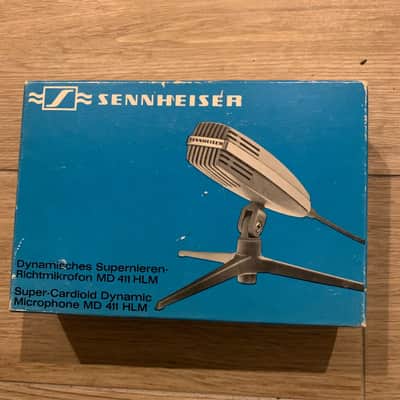Vintage Sennheiser MD 411 HLM - mint with original box, pouch, stand and papers image 5
