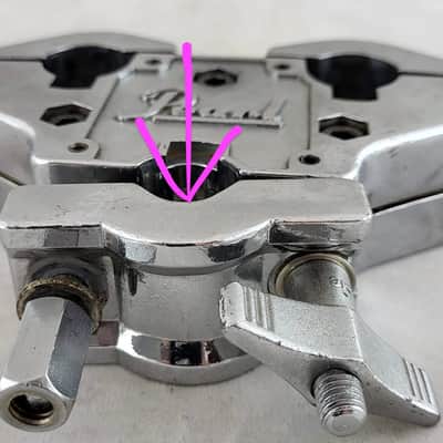 Pearl Triple Mount Clamp Bracket PART - Vintage image 8