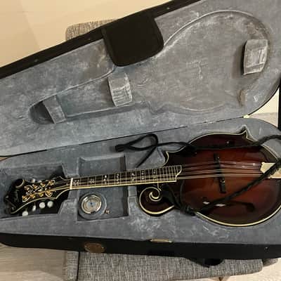 Kentucky KM-855 F Style Bluegrass Mandolin 2012 Deluxe Case Lovely Floral Shell Inlay Head and Neck image 13