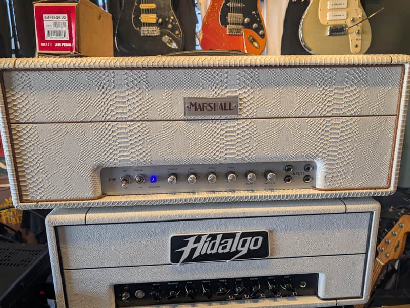 Marshall Bernie marsden 1959hwbm #53/120 100 watt head - Whitesnake white snakeskin image 1