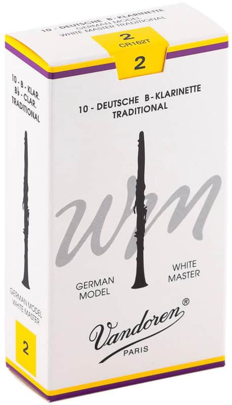 Vandoren CR162T White Master Traditional Bb Clarinet Reeds - Strength 2 (Box of 10) image 1