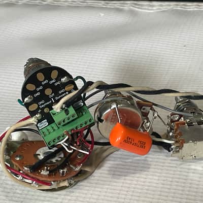 2000's Fender Upgraded Stratocaster Guitar Electronics Wiring Harness Seymour Duncan Liberator, Orange Drop Capacitor image 10