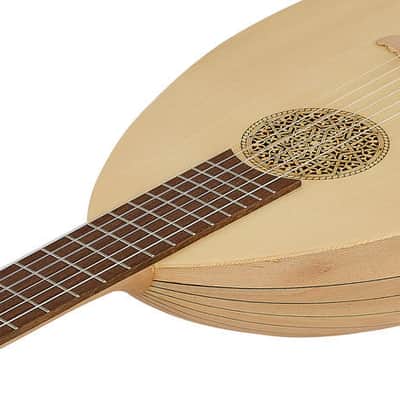 Folk Instruments Lute Guitar Spruce top, Body Lacewood, Maple neck. with Softbag image 3