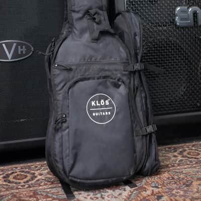KLOS Acoustic Travel Guitar Left-Handed with Gig Bag image 13