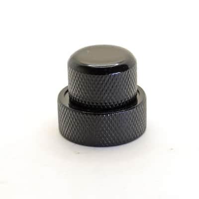 Dualee Large Black Stacked Dual Control Knob Concentric Set with set screw - Set of 2 image 1