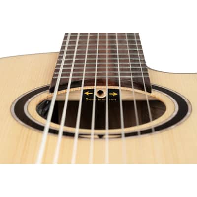 Ortega RCE158RW-8 Performer Series Solid Spruce Top Okoume Neck 4/4 Size Cutaway Nylon 8-String Classical Acoustic-Electric Guitar w/Pro Gig Bag image 13