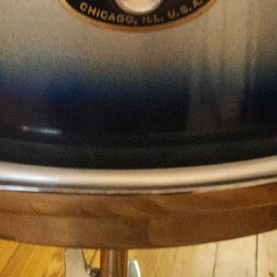 1959 Slingerland Student Radio King 5.5x14 – Blue/Silver Duco – DUAL Date Stamps – Near Mint Hardware image 1