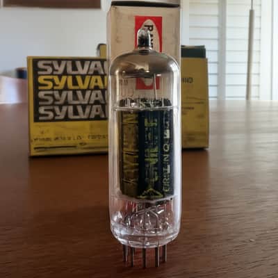 Raytheon 6CG7 NOS 3-Black Plate Black Shield Dual Triode – Original Box – USA Made – 6SN7 Equivalent – HiFi Phase Inverter image 2
